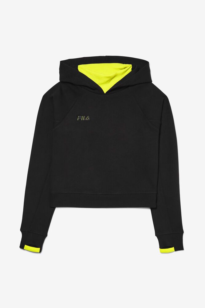 Fila Hoodie Legendary Turtle Neck Womens Black - India CKQ-729134